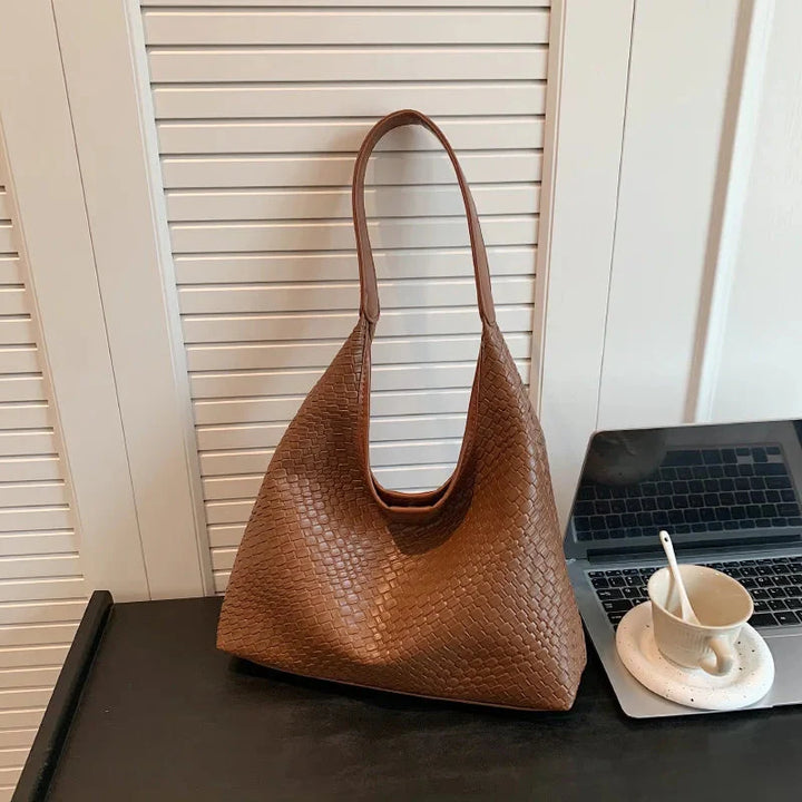 Levoire | Sac Cuir Vegan Quotidien Sac Tissé Sac À Épaule Braun