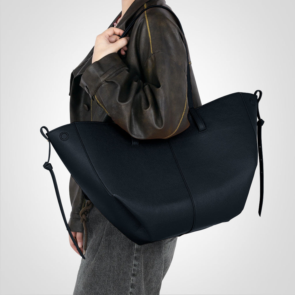 Levoire | Fête Du Vin Sac Fourre-Tout Sac De Shopping Grand Noir