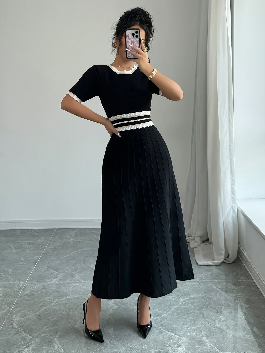 Levoire | Robe En Tricot Élégante Avec Accent Sur La Taille