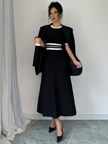 Levoire | Robe En Tricot Élégante Avec Accent Sur La Taille