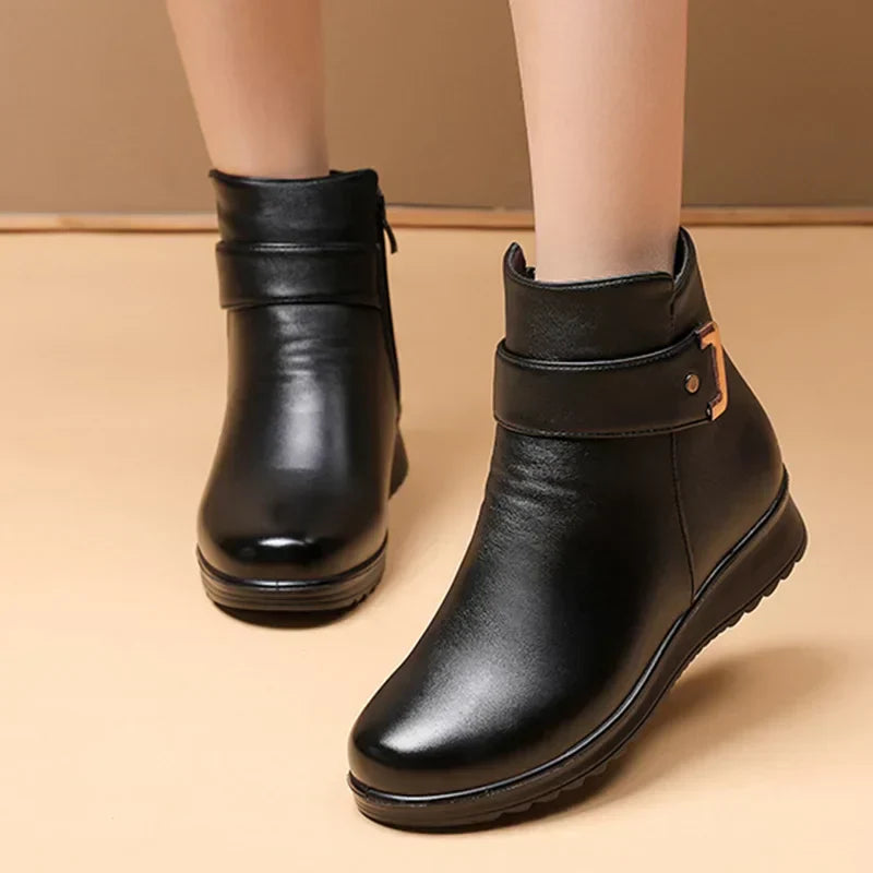 Levoire | Bottes orthopédiques en laine pour femmes avec boucle en métal