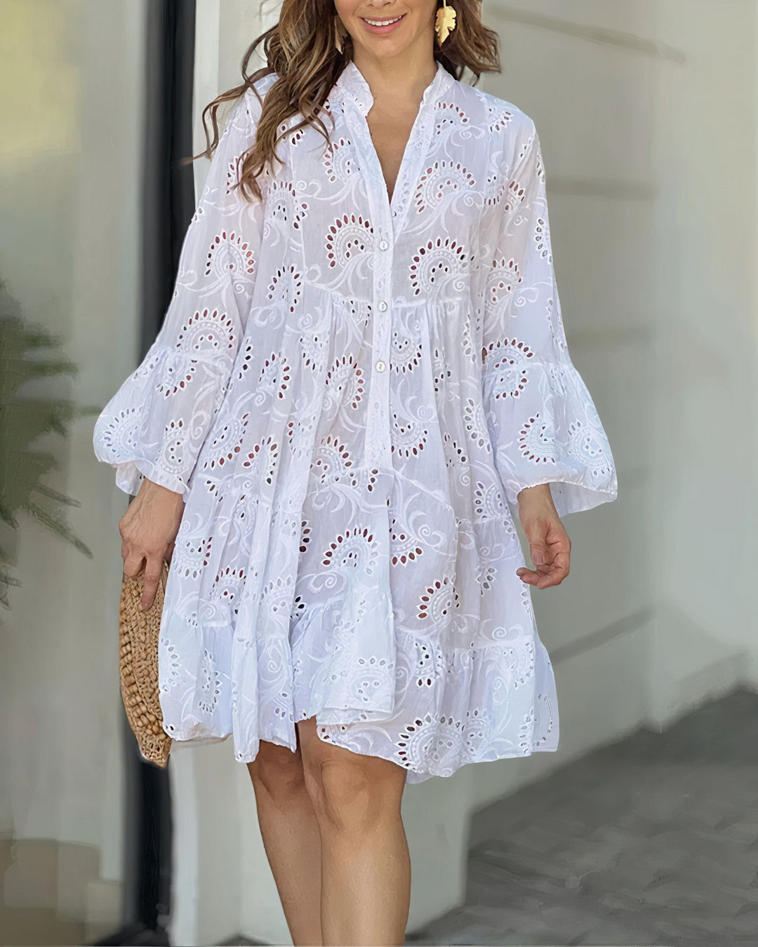 Levoire | Robe maxi à volants Blanc