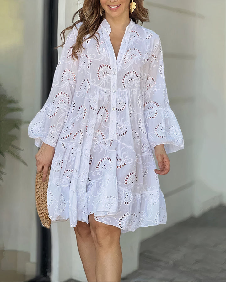 Levoire | Robe maxi à volants Blanc