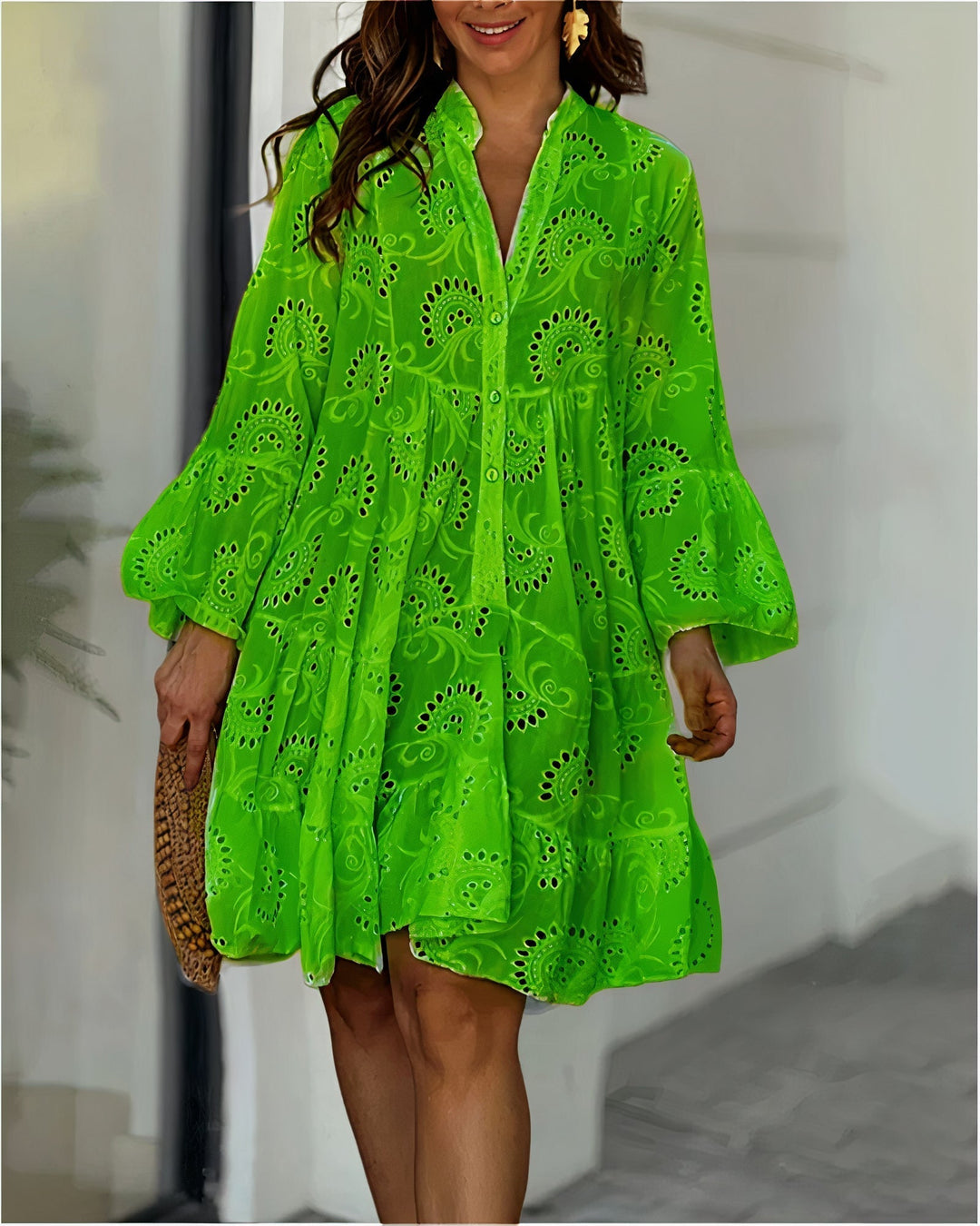 Levoire | Robe maxi à volants Vert