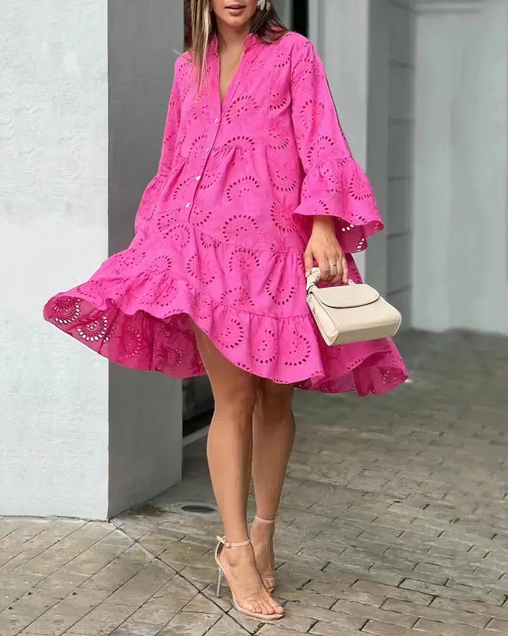 Levoire | Robe maxi à volants Rose pâle