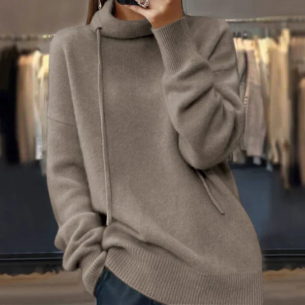 Levoire | Pull En Maille À Manches Longues Et Col Montant Chameau