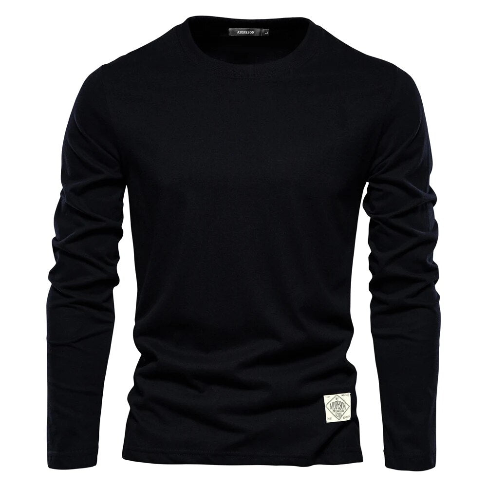 Levoire | T-Shirt À Manches Longues Classique Pour Hommes Noir