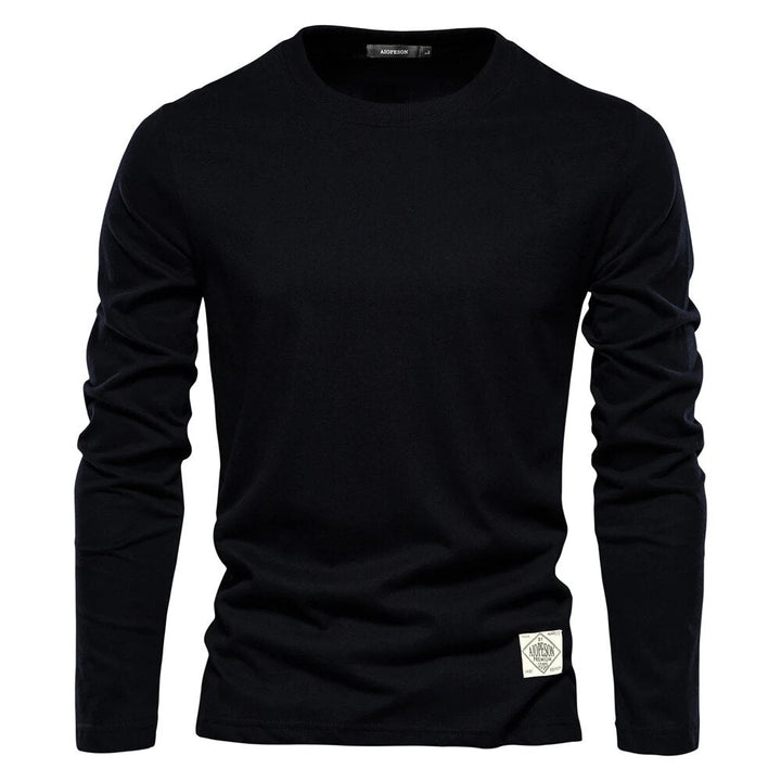 Levoire | T-Shirt À Manches Longues Classique Pour Hommes Noir