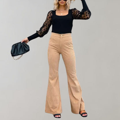 Levoire | Pantalons larges en velours tendance Khaki