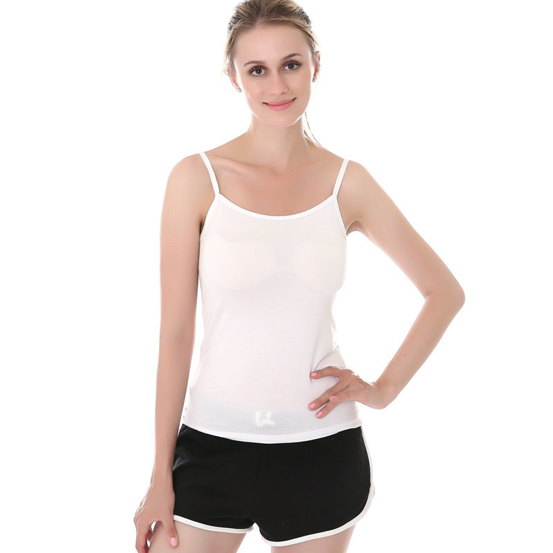 Levoire | Mode Femme Top Stretch avec Bretelles Basique Top Polyvalent Rohhvid sale blanc UNE TAILLE