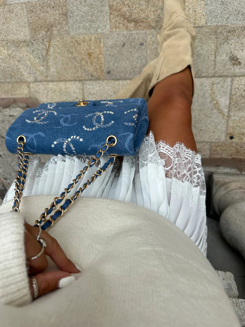 Levoire | Mini Jupe En Dentelle Blanche