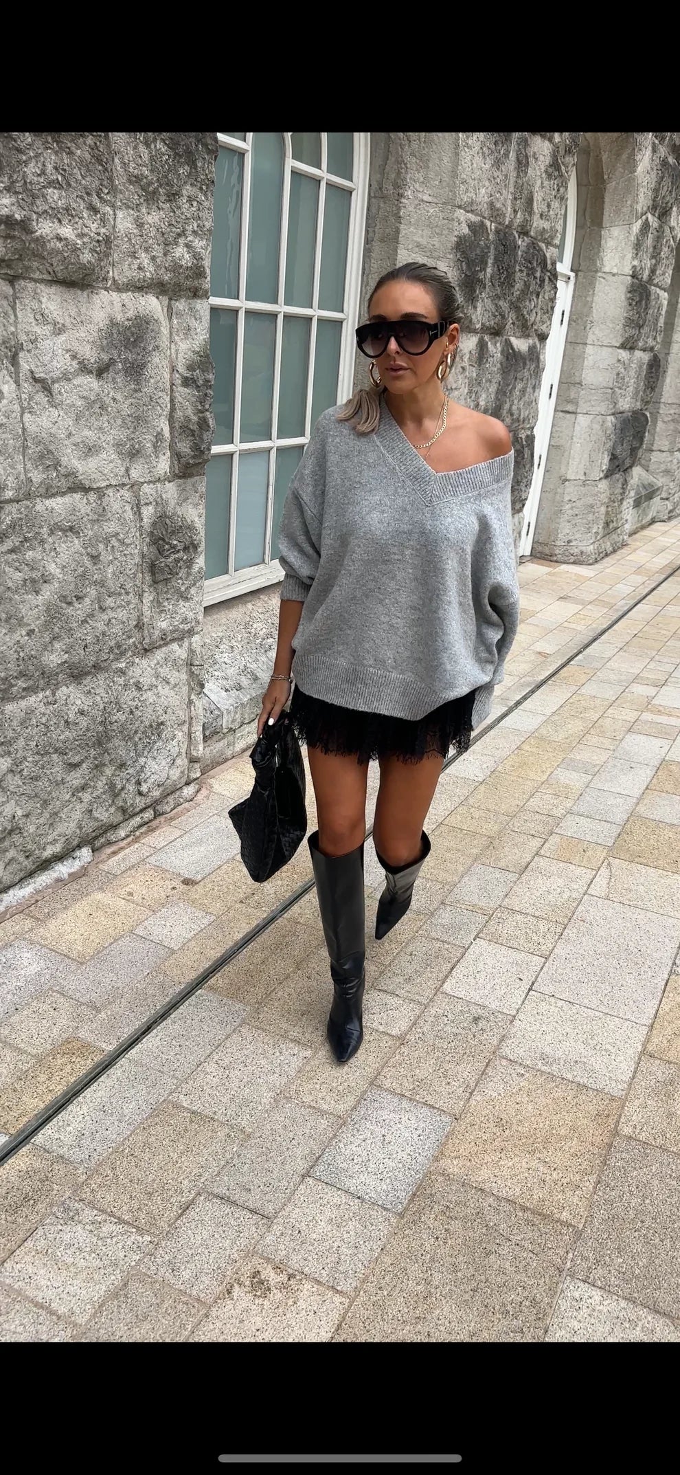 Levoire | Mini Jupe En Dentelle Noire