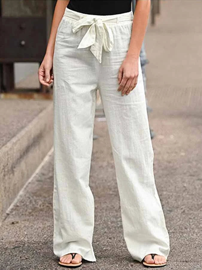 Levoire | Pantalons En Lin Gratuits Blanc