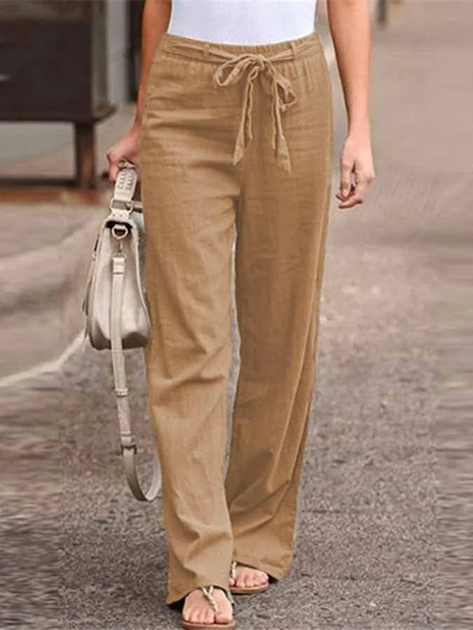 Levoire | Pantalons En Lin Gratuits Bleu clair