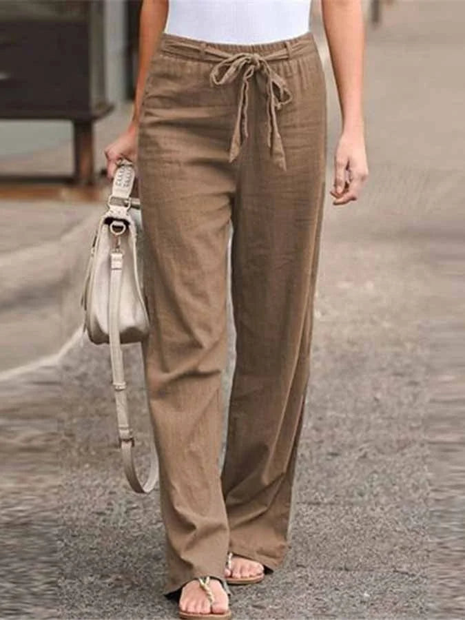 Levoire | Pantalons En Lin Gratuits Braun