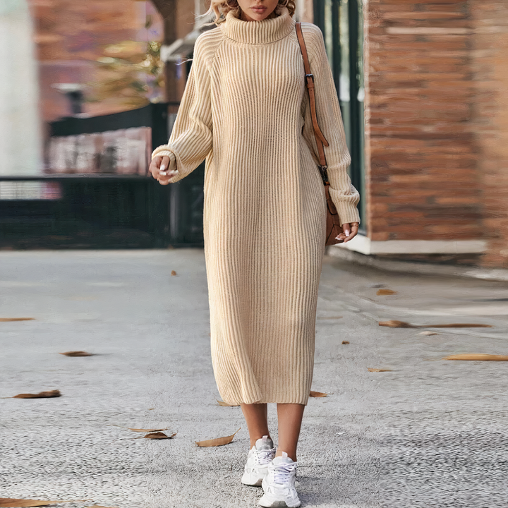 Levoire | Robe Tricot À Manches Longues Lorelei vert olive