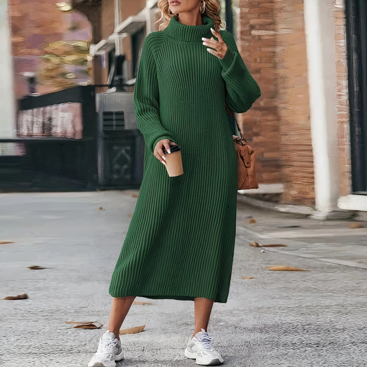 Levoire | Robe Tricot À Manches Longues Lorelei Vert