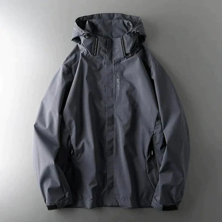 Levoire | Veste Imperméable À Manches Longues Avec Zip Et Poches Gris