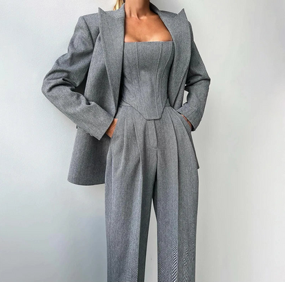 Levoire | Ensemble 3 Pièces Élégant Gris