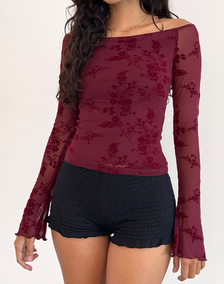 Levoire | Élégant Top En Maille Off Shoulder