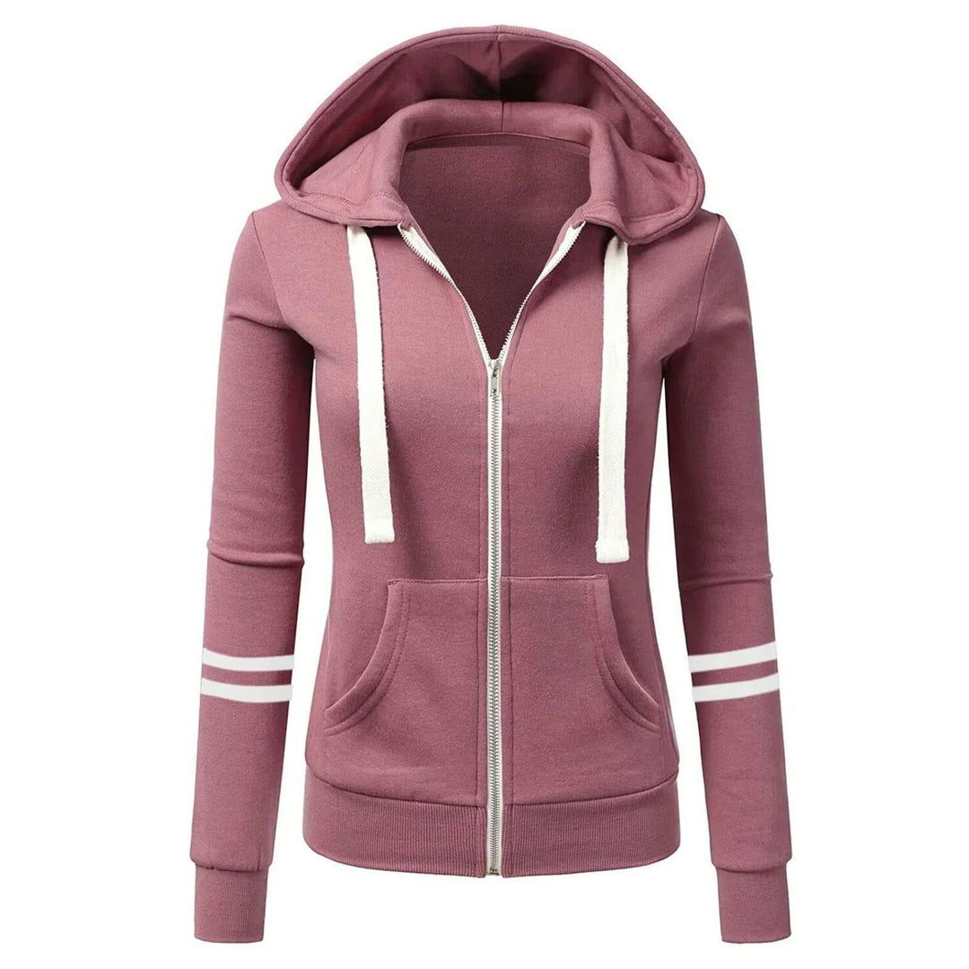 Levoire | Sweat à capuche avec fermeture éclair et poches latérales Rosa