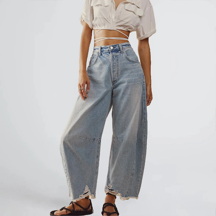 Levoire | Pantalon Femme Large Et Moderne Bleu Hell