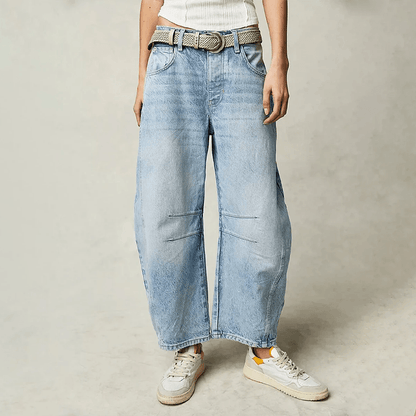 Levoire | Jeans Taille Haute En Denim Pour Femmes Bleu clair