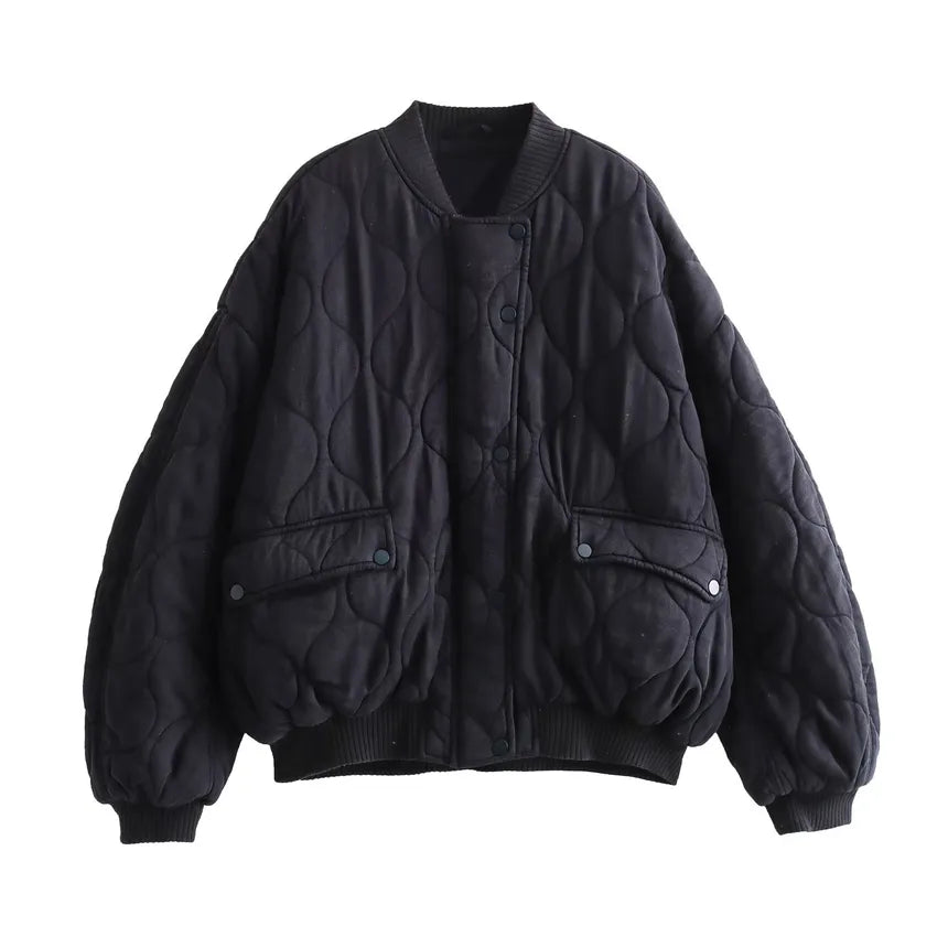 Levoire | Veste En Coton Avec Col Rond Noir