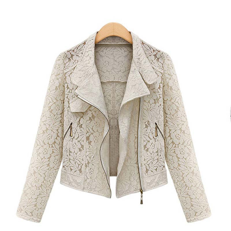 Levoire | Veste Courte En Dentelle Blanc