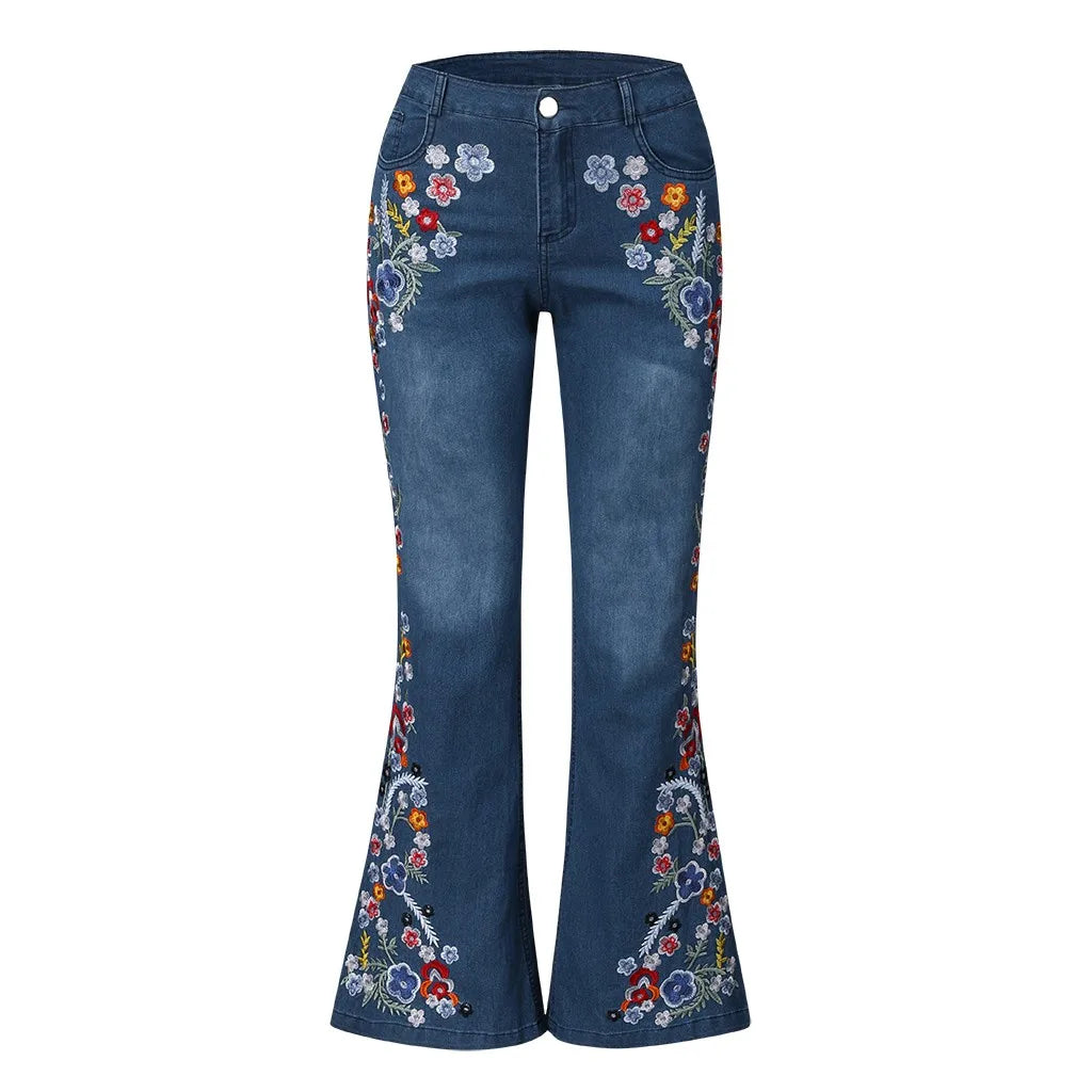 Levoire | Jeans Évasés Pour Femmes Brodés
