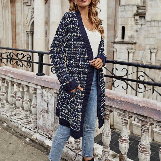 Levoire | Ouverte Devant Gilet En Maille Chaud Femme