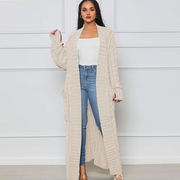 Levoire | Grande Taille Ouverte Gilet Tricoté Gilet Femme Crème