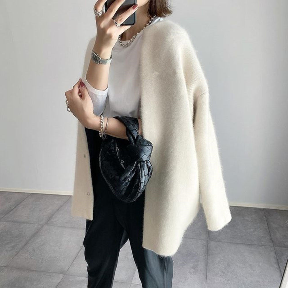 Levoire | Grande Taille Fermeture À Boutons Vêtement En Laine Gilet Vêtements Pour Femmes