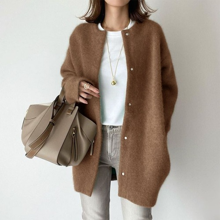 Levoire | Grande Taille Fermeture À Boutons Vêtement En Laine Gilet Vêtements Pour Femmes Caramel-brun