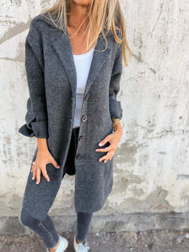 Levoire | Veste D'Automne À Boutons Pour Femmes Gris