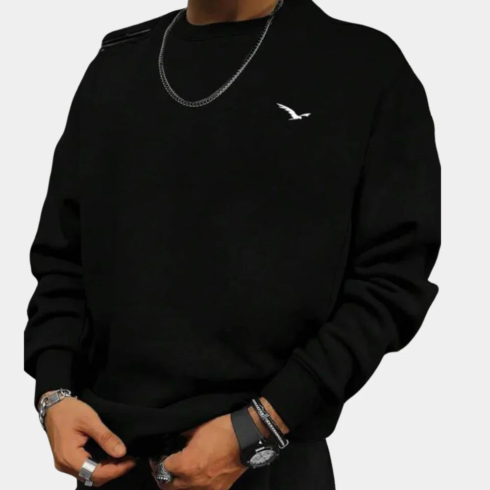 Levoire | Pull-Over En Laine Confortable Pour Hommes Noir