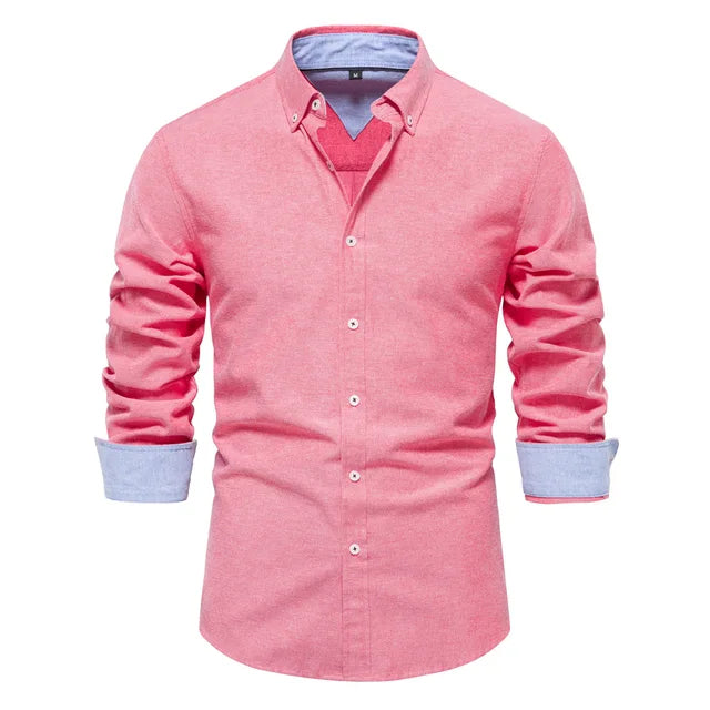 Levoire | Chemise À Col Inversé Pour Hommes Rosa
