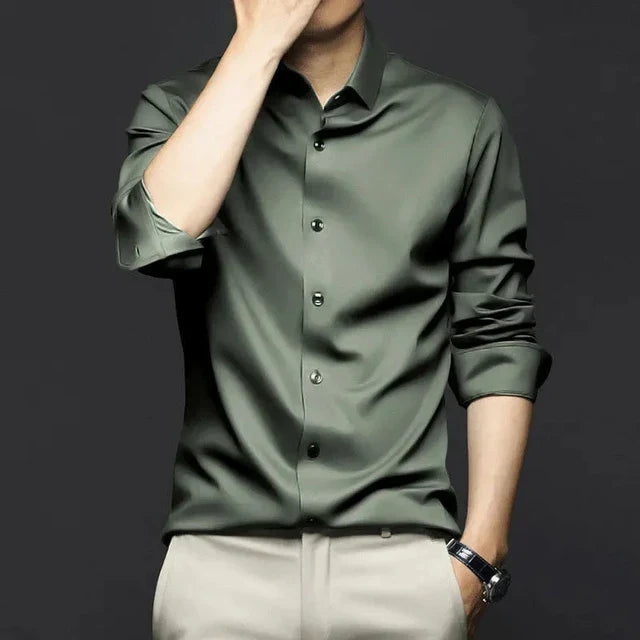 Levoire | Chemise Confortable Pour Homme Vert foncé