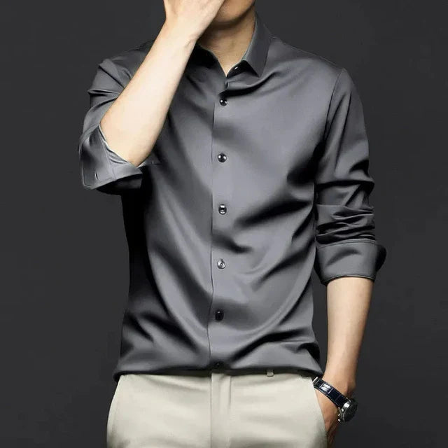 Levoire | Chemise Confortable Pour Homme Gris foncé