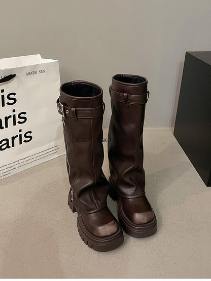 Levoire | Belles Bottes Montantes Pour Femmes Braun