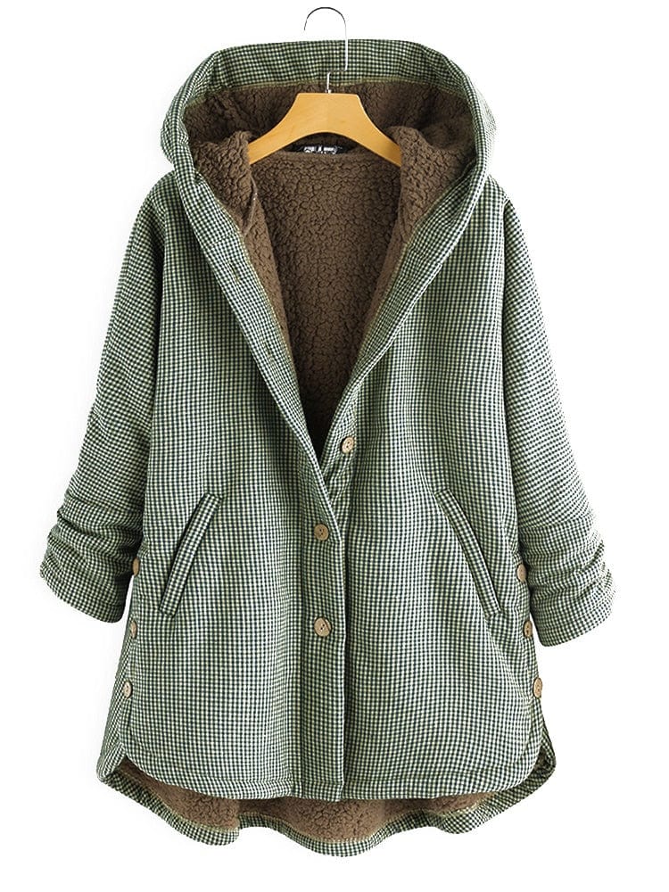 Levoire | Manteau Laine Avec Capuche Vert clair