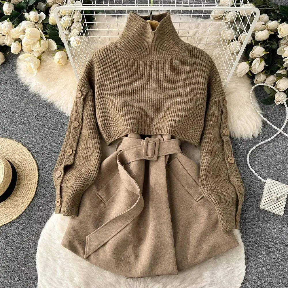 Levoire | Ensemble Tricot Élégant Pour Femmes Braun