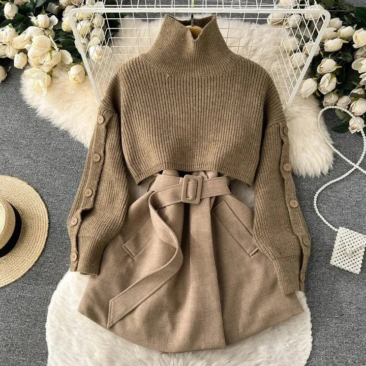 Levoire | Ensemble Tricot Élégant Pour Femmes Braun