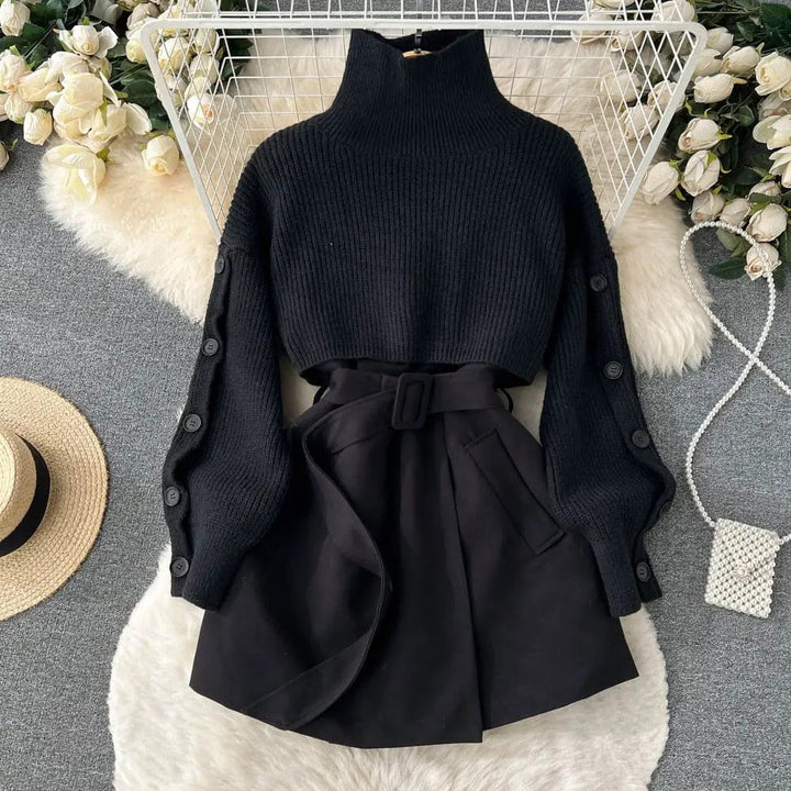 Levoire | Ensemble Tricot Élégant Pour Femmes Noir