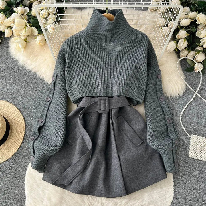 Levoire | Ensemble Tricot Élégant Pour Femmes Gris