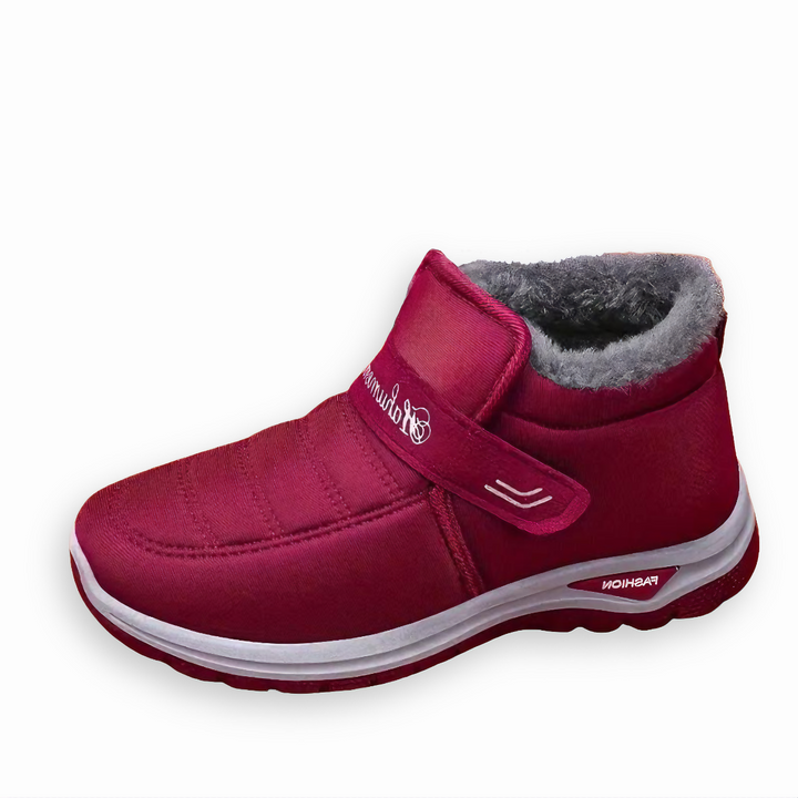 Levoire | Chaussure Orthopédique Antidérapante en Fourrure Chaude Rot