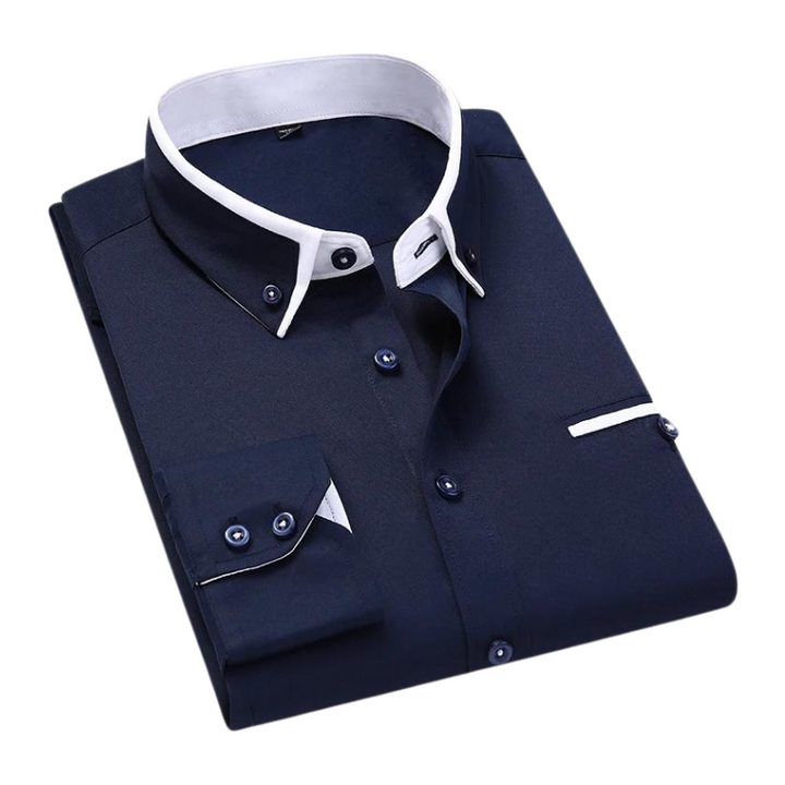 Levoire | Classique Chemise Officielle Pour Hommes Merino Bleu