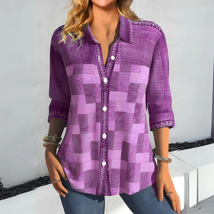Levoire | Blouse Élégante Avec Motif Unique Lilas