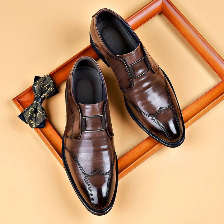 Levoire | Cuir Chaussures Hommes Chaussures Élégantes Pour Les Affaires D'Un Look Décontracté marron foncé