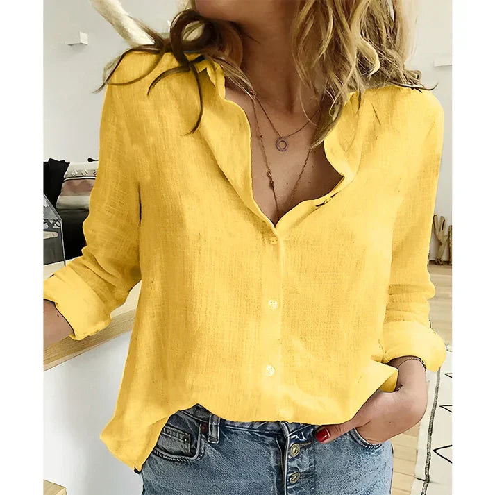 Levoire | Blouse En Canvas Légère Et De Haute Qualité Jaune
